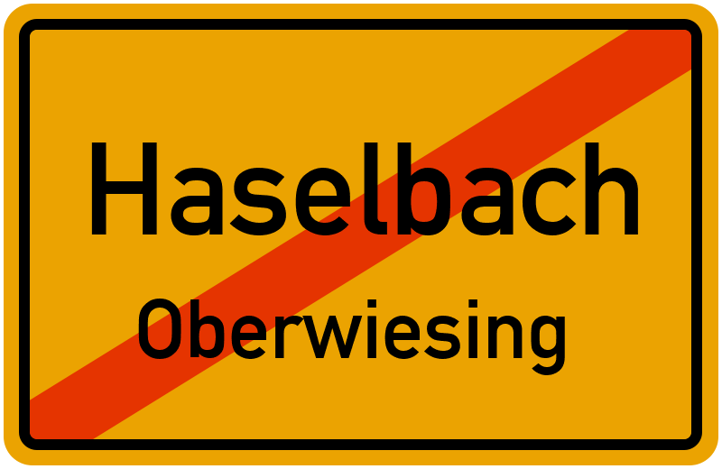 Ortsschild Haselbach