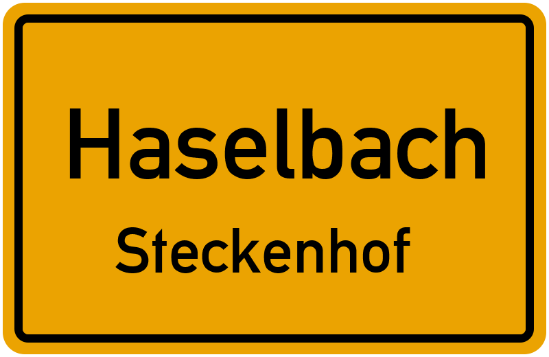Ortsschild Haselbach