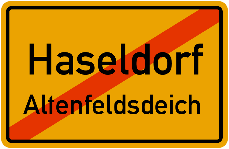 Ortsschild Haseldorf