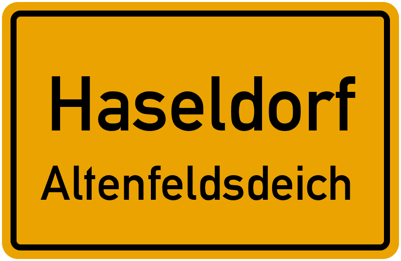 Ortsschild Haseldorf