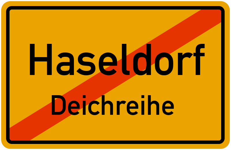 Ortsschild Haseldorf