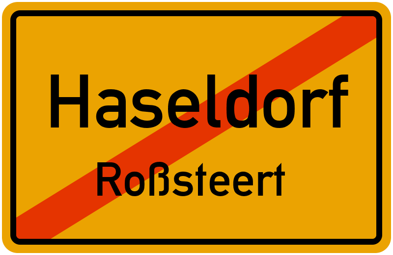 Ortsschild Haseldorf