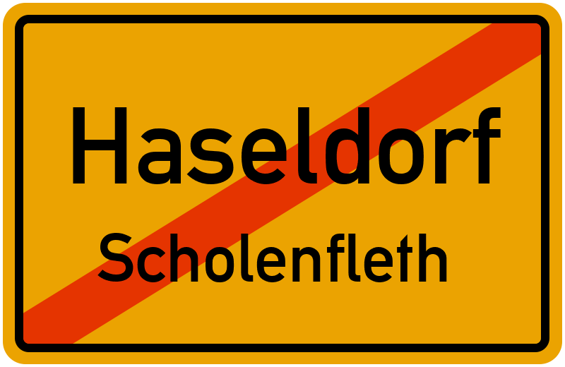 Ortsschild Haseldorf