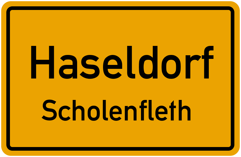 Ortsschild Haseldorf
