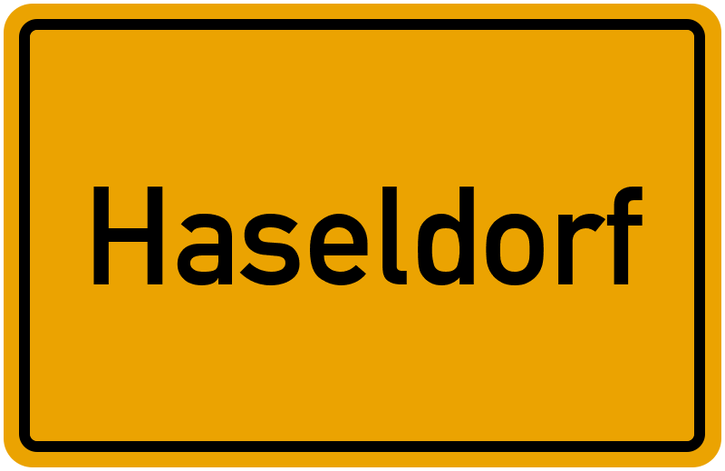 Ortsschild Haseldorf