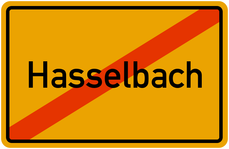 Ortsschild Hasselbach