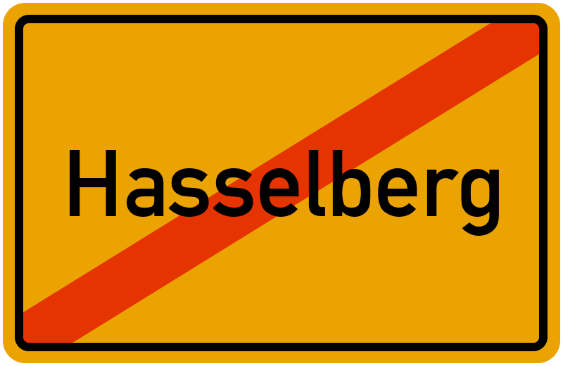 Ortsschild Hasselberg