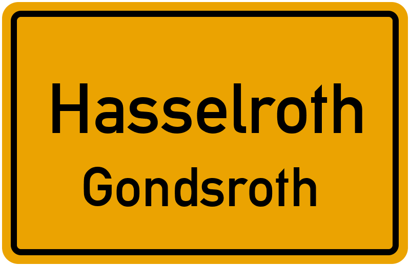 Ortsschild Hasselroth