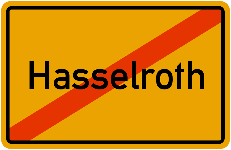Ortsschild Hasselroth