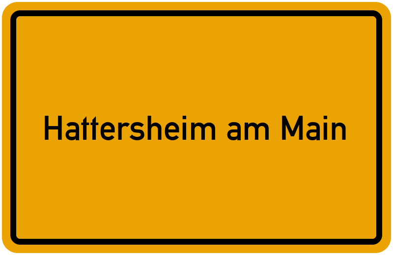 Ortsschild Hattersheim am Main