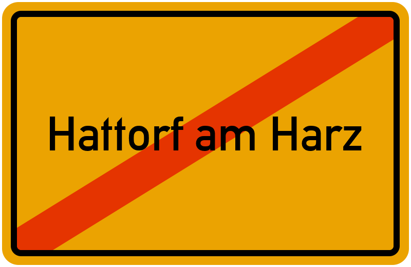 Ortsschild Hattorf am Harz