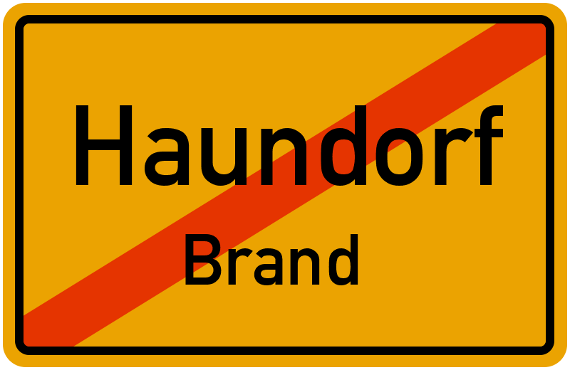 Ortsschild Haundorf