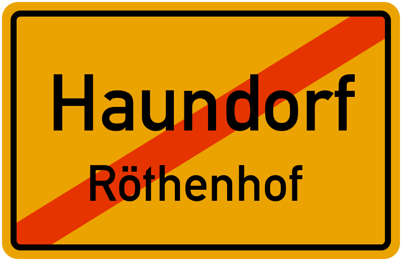 Ortsschild Haundorf