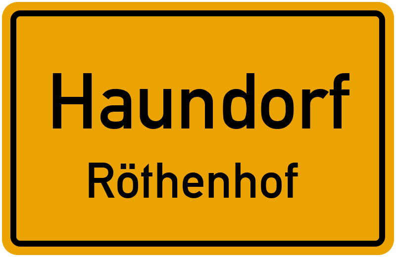 Ortsschild Haundorf