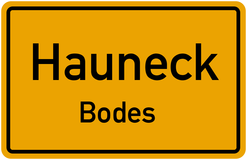 Ortsschild Hauneck