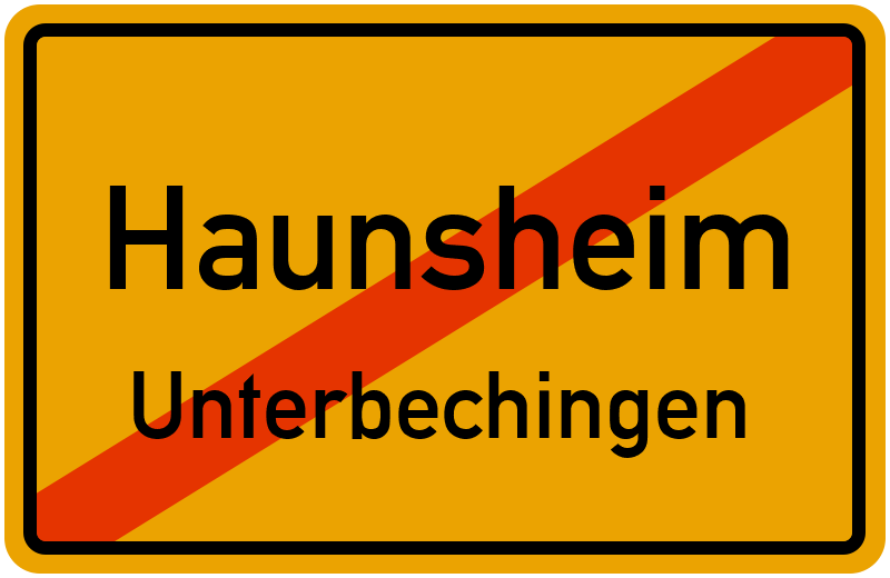 Ortsschild Haunsheim