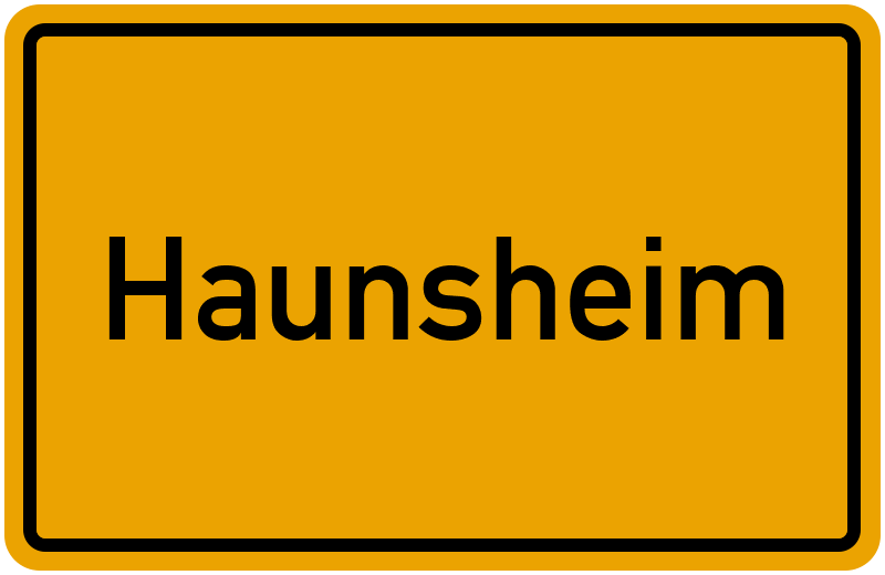 Ortsschild Haunsheim