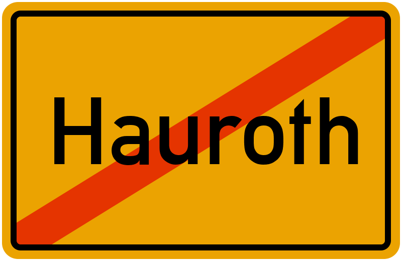 Ortsschild Hauroth