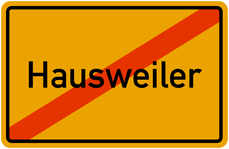 Ortsschild Hausweiler