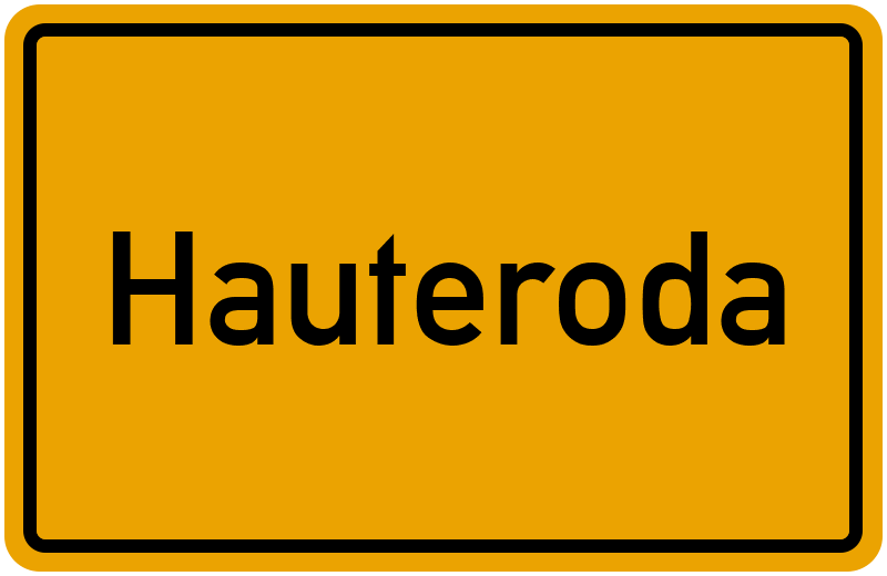 Ortsschild Hauteroda