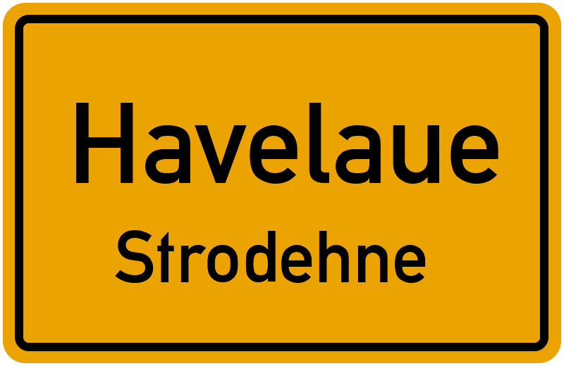 Ortsschild Havelaue