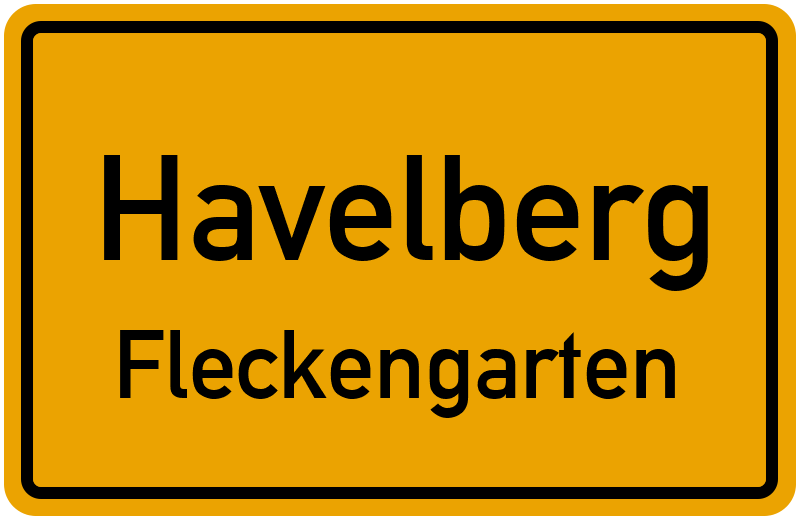 Ortsschild Havelberg