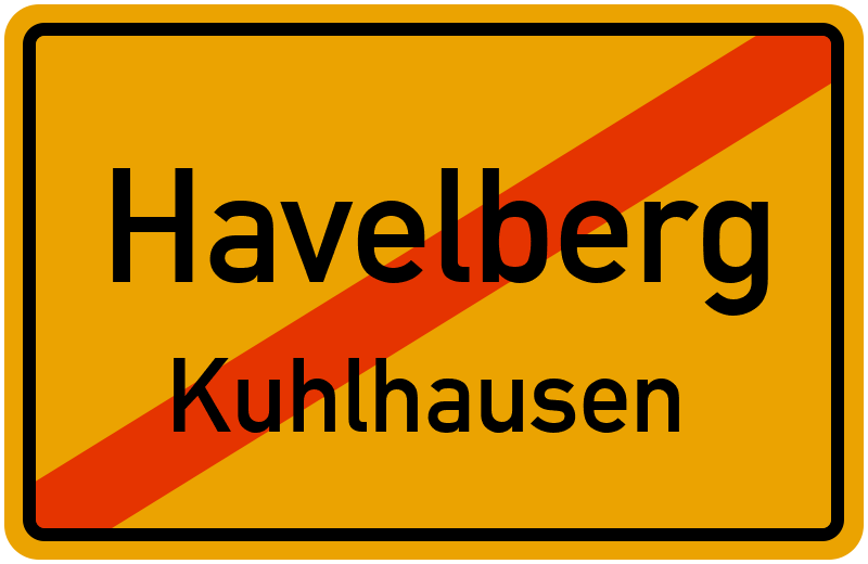 Ortsschild Havelberg