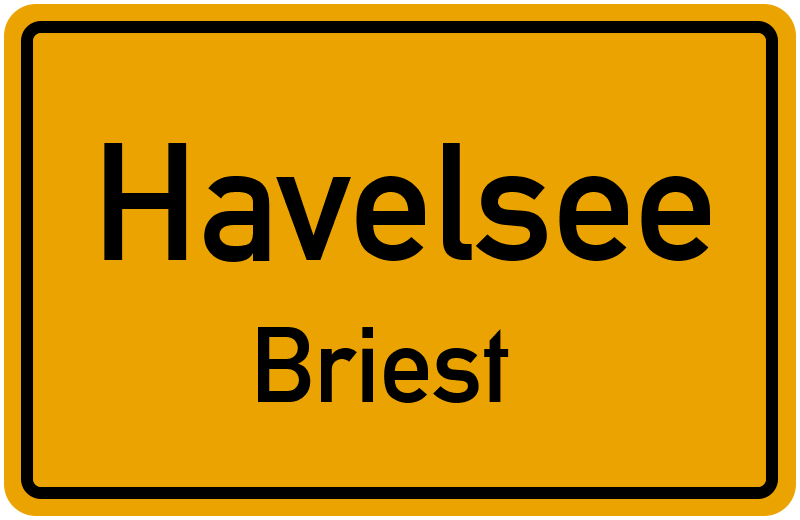 Ortsschild Havelsee