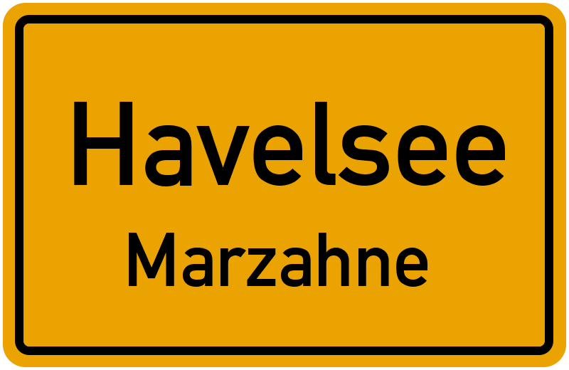 Ortsschild Havelsee