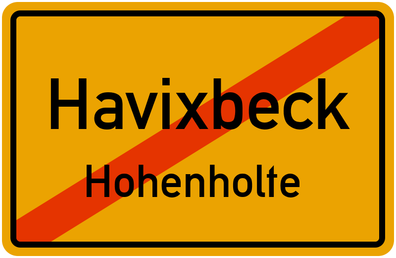 Ortsschild Havixbeck
