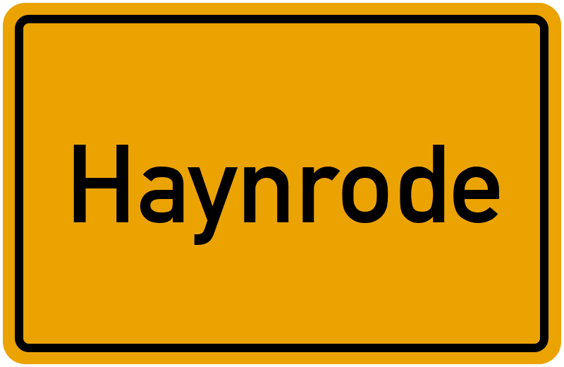 Ortsschild Haynrode