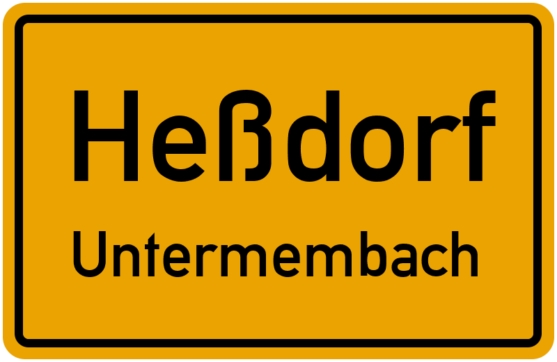 Ortsschild Heßdorf