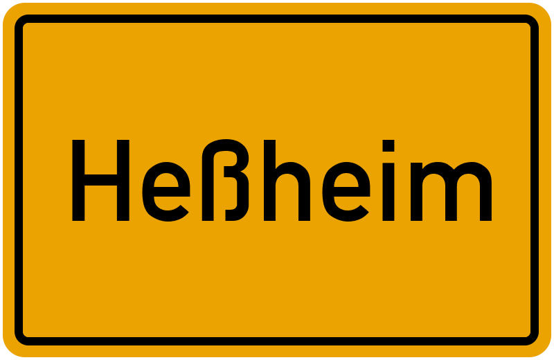 Ortsschild Heßheim
