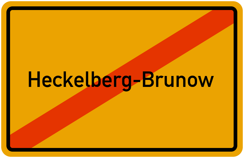 Ortsschild Heckelberg-Brunow