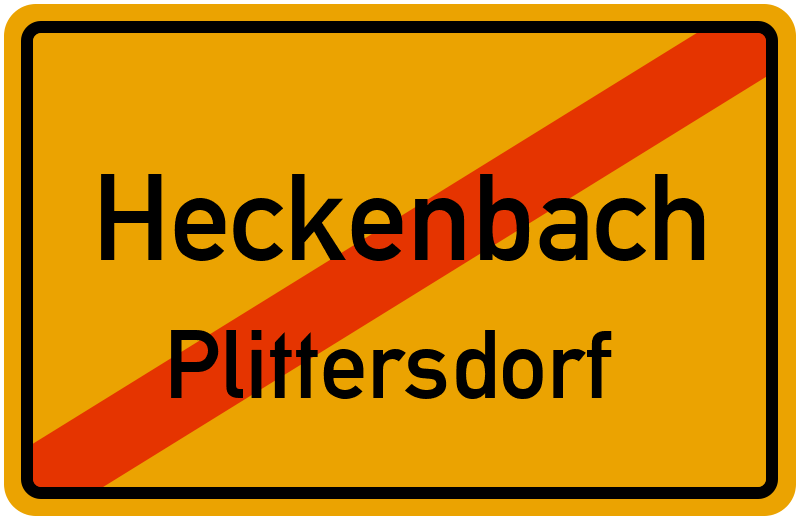 Ortsschild Heckenbach