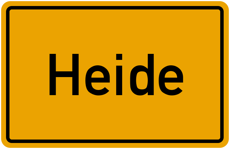 Ortsschild Heide
