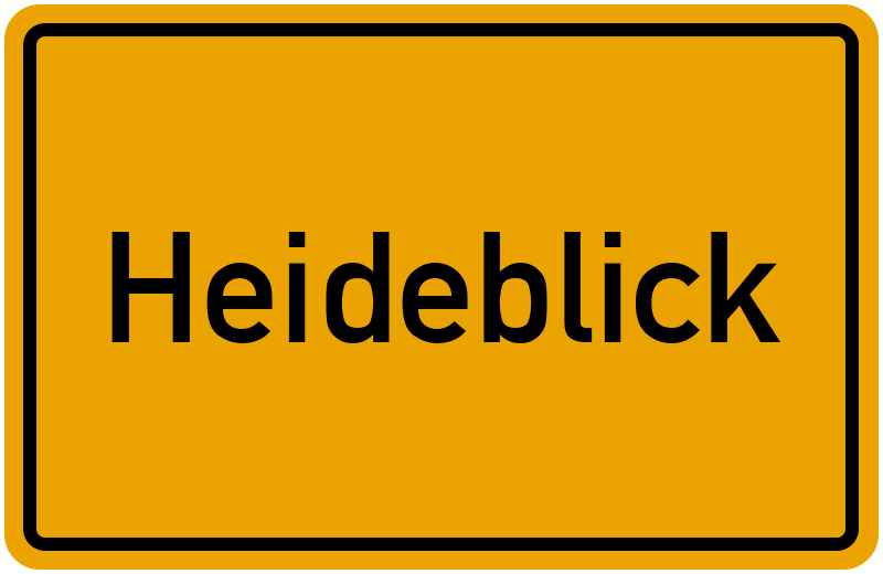 Ortsschild Heideblick