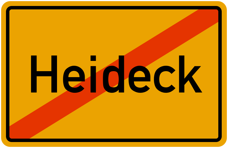 Ortsschild Heideck