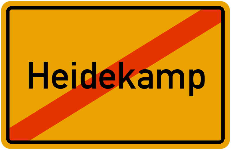 Ortsschild Heidekamp