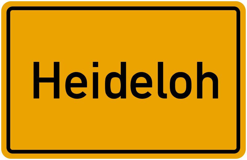 Ortsschild Heideloh