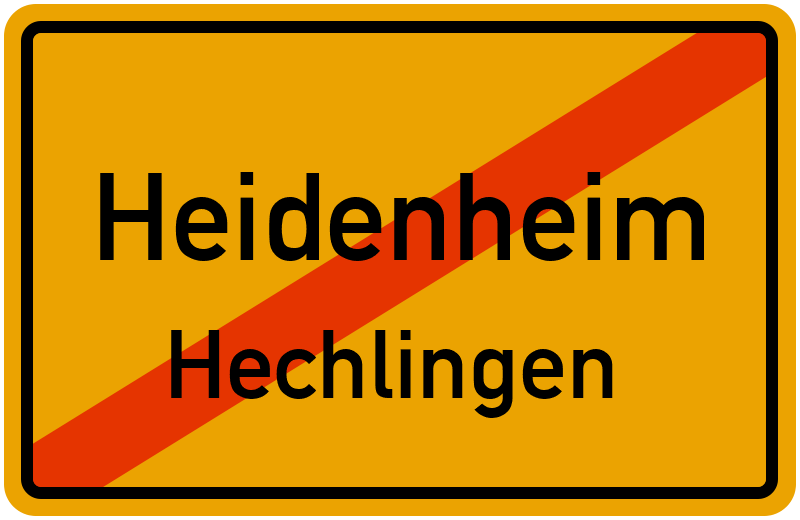 Ortsschild Heidenheim