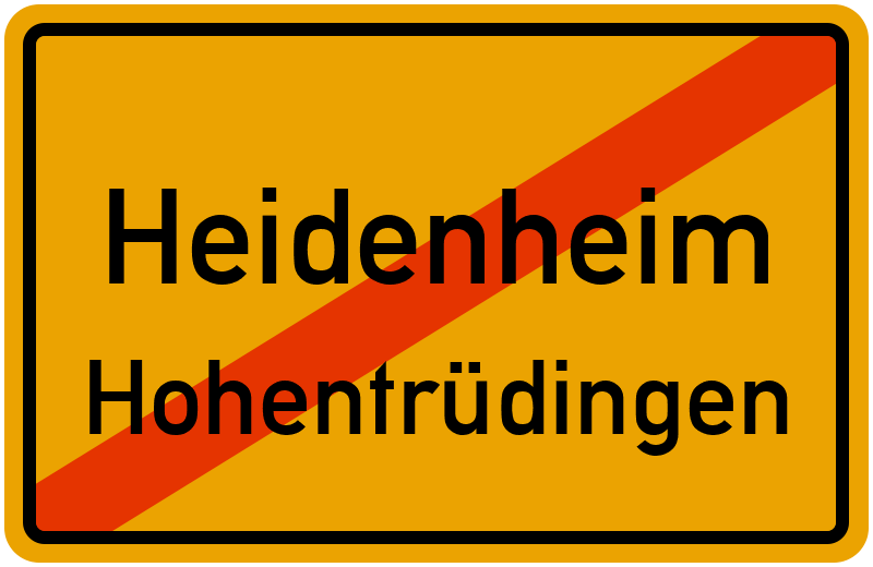 Ortsschild Heidenheim