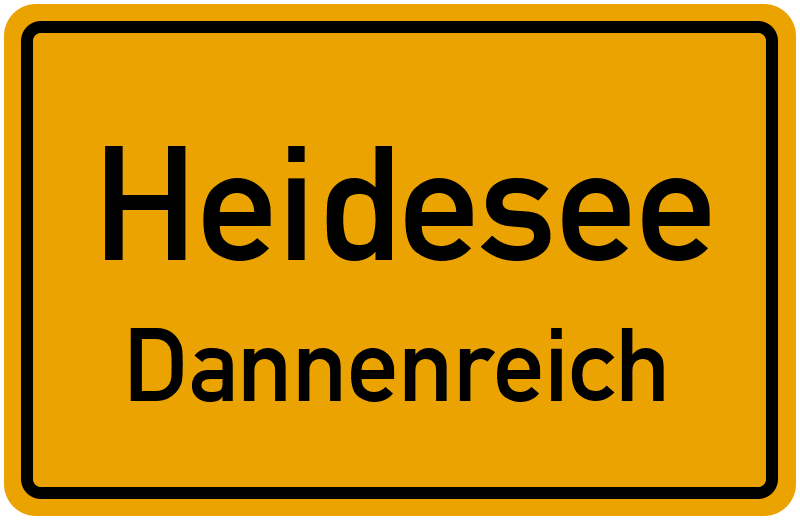 Ortsschild Heidesee