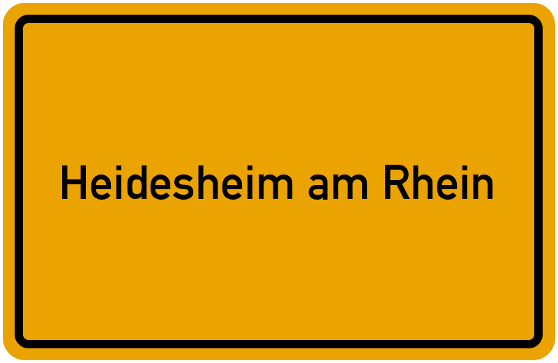Ortsschild Heidesheim am Rhein