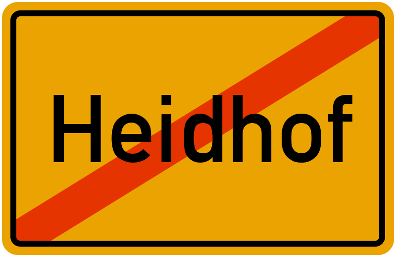 Ortsschild Heidhof