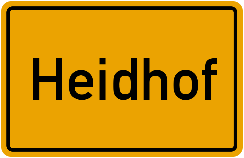 Ortsschild Heidhof