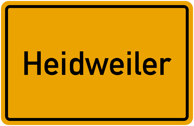 Ortsschild Heidweiler