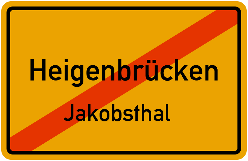 Ortsschild Heigenbrücken