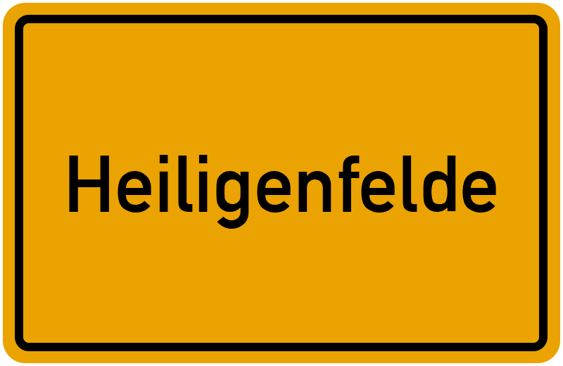 Ortsschild Heiligenfelde