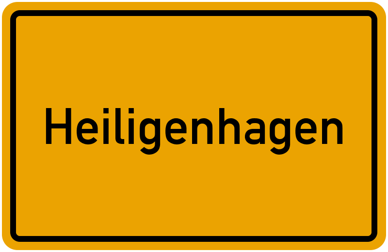 Ortsschild Heiligenhagen